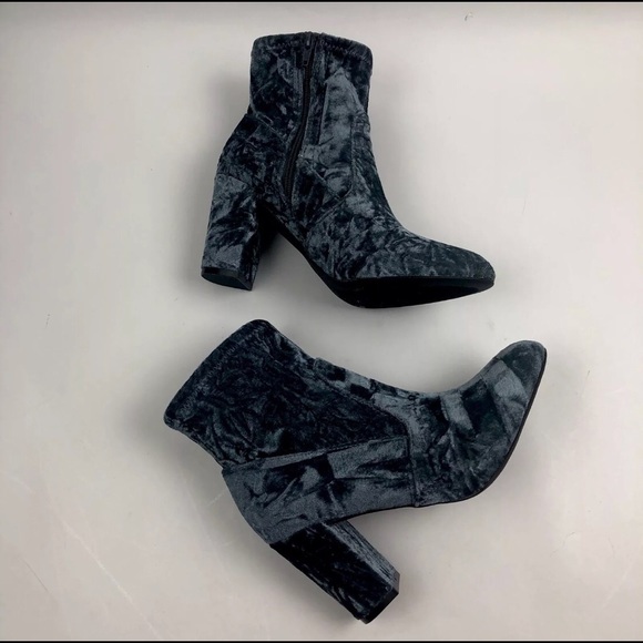 Steve Madden Velvet Boots - Blue/Gray Size 7 - Picture 3 of 5